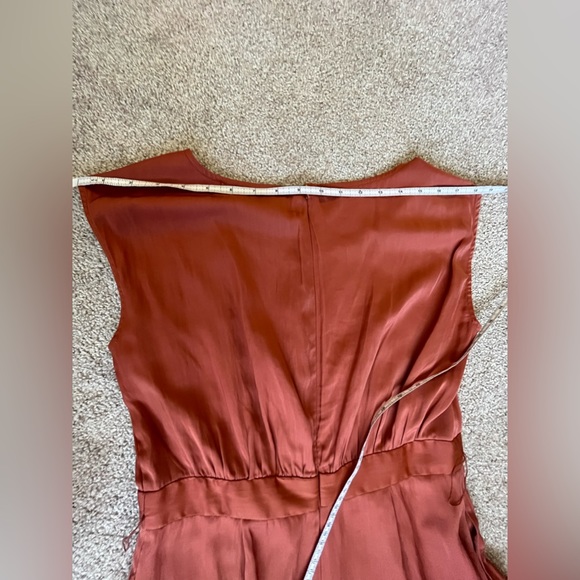 Satin dress, cute midi dress for dining out, formal events dress - Picture 3 of 10